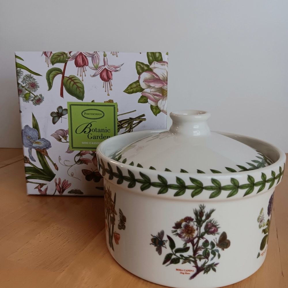 Portmeirion Botanic Garden Mini Casserole w/Lid Boxed NOS